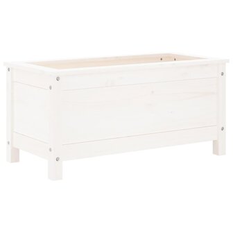 Plantenbak 82,5x40x39 cm massief grenenhout wit