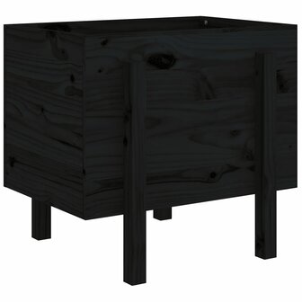 Plantenbak 62x50x57 cm massief grenenhout zwart