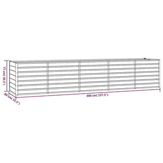 Plantenbak verhoogd 400x80x77 cm cortenstaal roestig