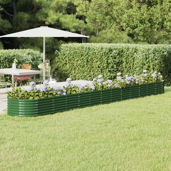 Plantenbak 512x80x36 cm gegalvaniseerd staal groen