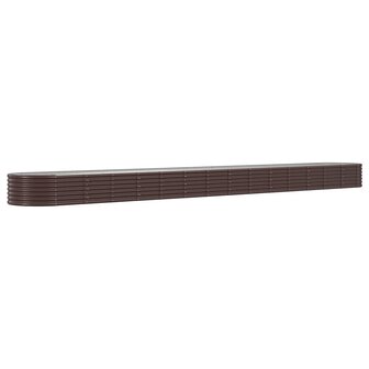 Plantenbak 620x80x36 cm gegalvaniseerd staal bruin