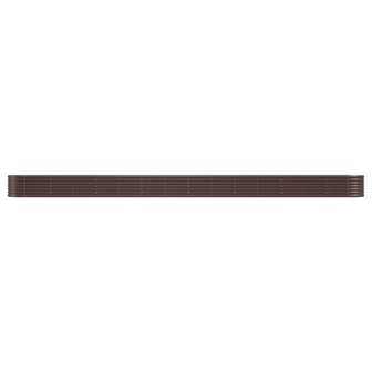 Plantenbak 620x80x36 cm gegalvaniseerd staal bruin