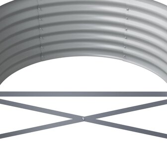 Plantenbak 620x80x36 cm gegalvaniseerd staal bruin