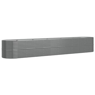 Plantenbak 440x80x68 cm gegalvaniseerd staal grijs