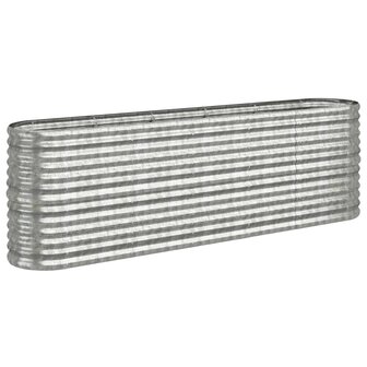 Plantenbak 224x40x68 cm gegalvaniseerd staal zilverkleurig