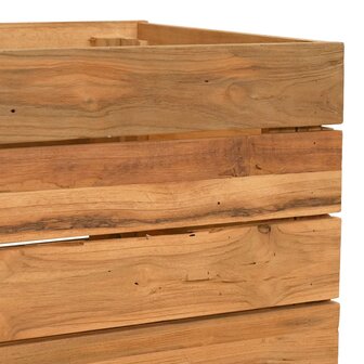 Plantenbak verhoogd 50x40x55 cm gerecycled teakhout en staal