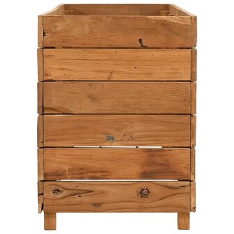 Plantenbak verhoogd 150x40x55 cm gerecycled teakhout en staal
