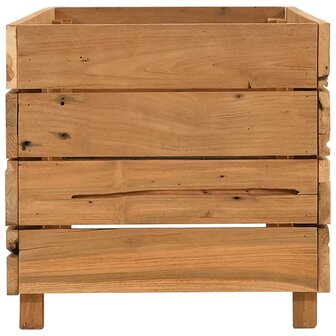 Plantenbak verhoogd 100x40x38 cm gerecycled teakhout en staal