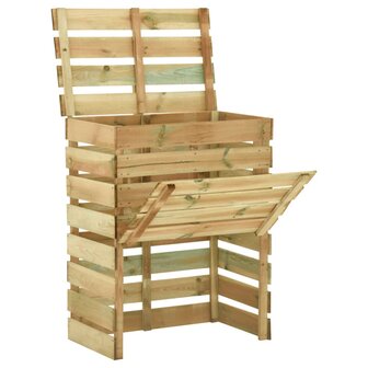 Tuincompostbak gelat 80x50x100 cm ge&iuml;mpregneerd grenenhout