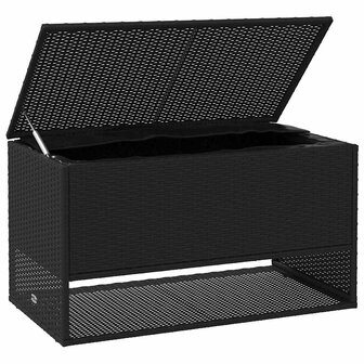 Opbergbox voor buiten 100x55x55,5 cm poly rattan zwart