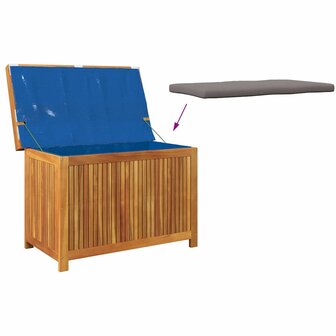 Kussenbox voor buiten 90x50x60,5 cm massief acaciahout