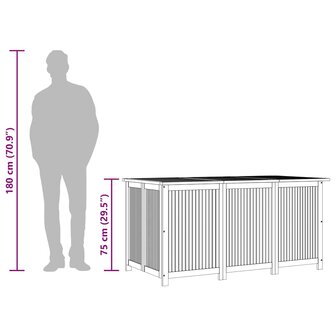 Tuinbox 150x80x75 cm massief acaciahout