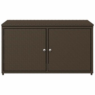 Tuinkast 110x55x60,5 cm poly rattan bruin