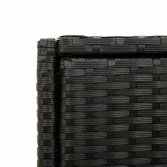 Tuinkast 105x55x113 cm poly rattan zwart