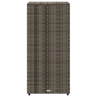 Tuinkast 50x55x115 cm poly rattan grijs