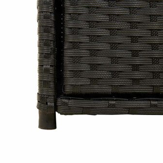 Tuinkast 55x55x111 cm poly rattan zwart