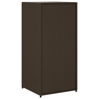 Tuinkast 55x55x111 cm poly rattan bruin