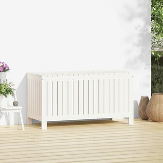Tuinbox 115x49x60 cm massief grenenhout wit
