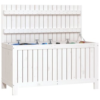 Tuinbox 115x49x60 cm massief grenenhout wit