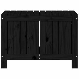 Tuinbox 76x42,5x54 cm massief grenenhout zwart