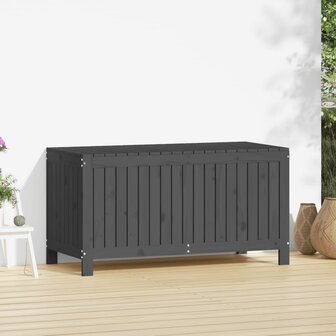 Tuinbox 121x55x64 cm massief grenenhout grijs