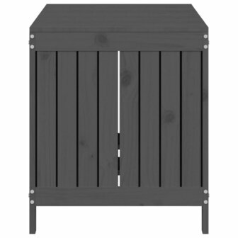 Tuinbox 121x55x64 cm massief grenenhout grijs