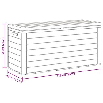 Tuinbox 116x44x55 cm antraciet