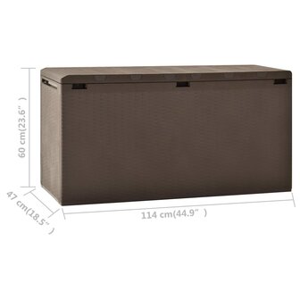 Tuinbox 114x47x60 cm bruin