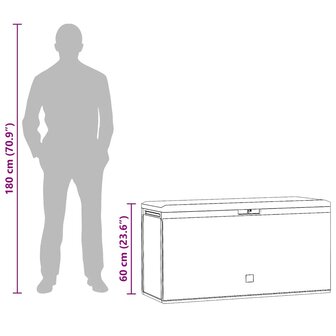 Tuinbox 114x47x60 cm antraciet