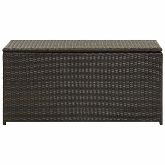 Tuinbox 100x50x50 cm poly rattan bruin