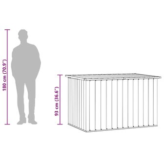 Tuinbox 149x99x93 cm bruin