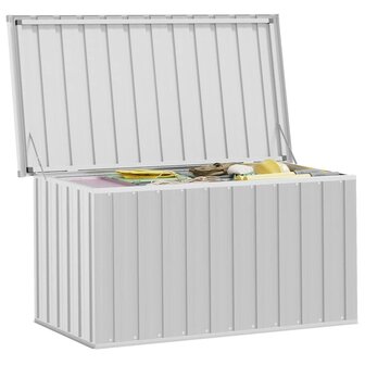 Tuinbox 129x67x65 cm grijs