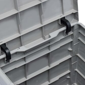 Opbergbox voor in de tuin 90 L lichtgrijs