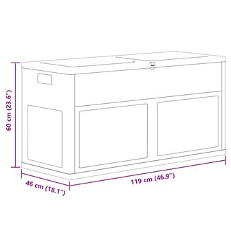 Opbergkist 320 L grijs zwart