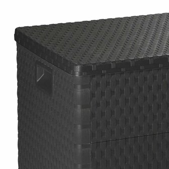 Tuinbox 120x56x63 cm polypropeen rattan antracietkleurig