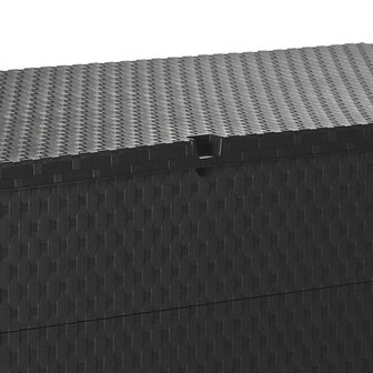 Tuinbox 120x56x63 cm polypropeen rattan antracietkleurig