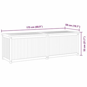 Tuinbox 175x50x55 cm massief teakhout