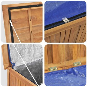 Tuinbox 200x50x55 cm massief teakhout