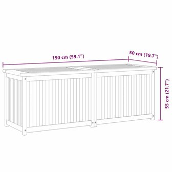 Tuinbox 150x50x55 cm massief teakhout
