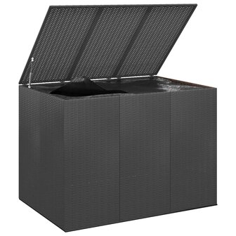 Tuinbox 145x100x103 cm polyetheen rattan zwart