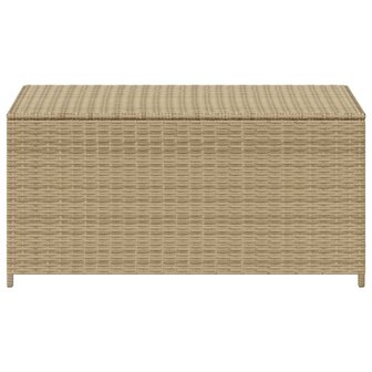 Tuinbox met wielen 190 L poly rattan gemengd beige