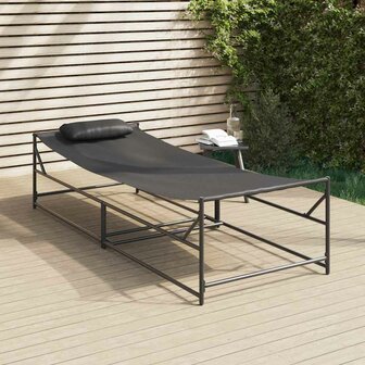 Ligstoel Antraciet 200 x 74 x 73 cm Textilene, staal
