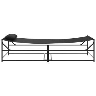 Ligstoel Antraciet 200 x 74 x 73 cm Textilene, staal