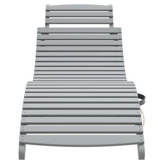 Ligbed 184x55x64 cm massief acaciahout grijs