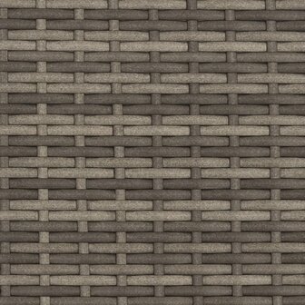 Ligbed met kussen&nbsp;poly rattan grijs