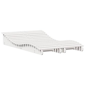 Ligbedden 2 st 205x60x31,5 cm massief grenenhout wit