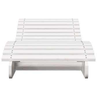 Ligbedden 2 st 205x60x31,5 cm massief grenenhout wit