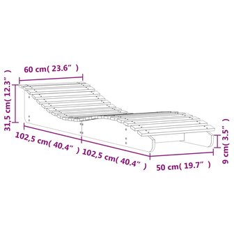 Ligbedden 2 st 205x60x31,5 cm massief grenenhout wit