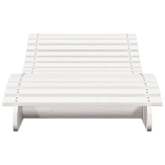 Ligbed 205x70x31,5 cm massief grenenhout wit