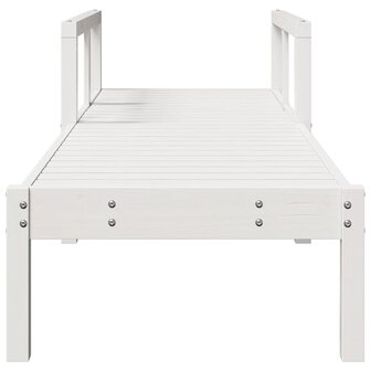 Ligstoel 199,5x62x55 cm massief grenenhout wit